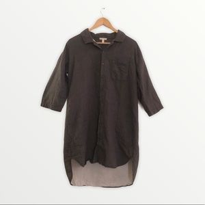 Eileen Fisher Grey Collared Tunic - XS